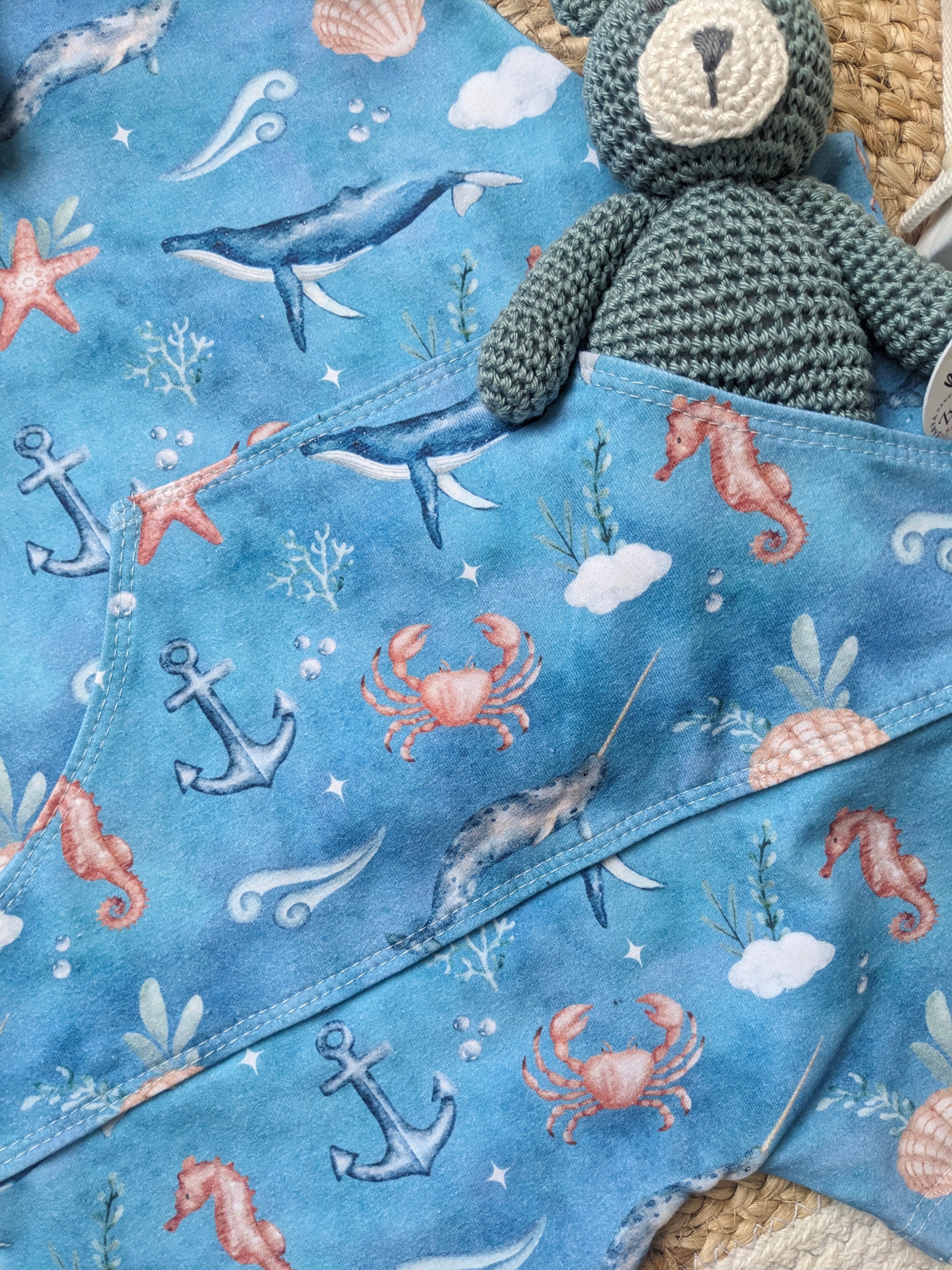 Short Dungarees - Marine