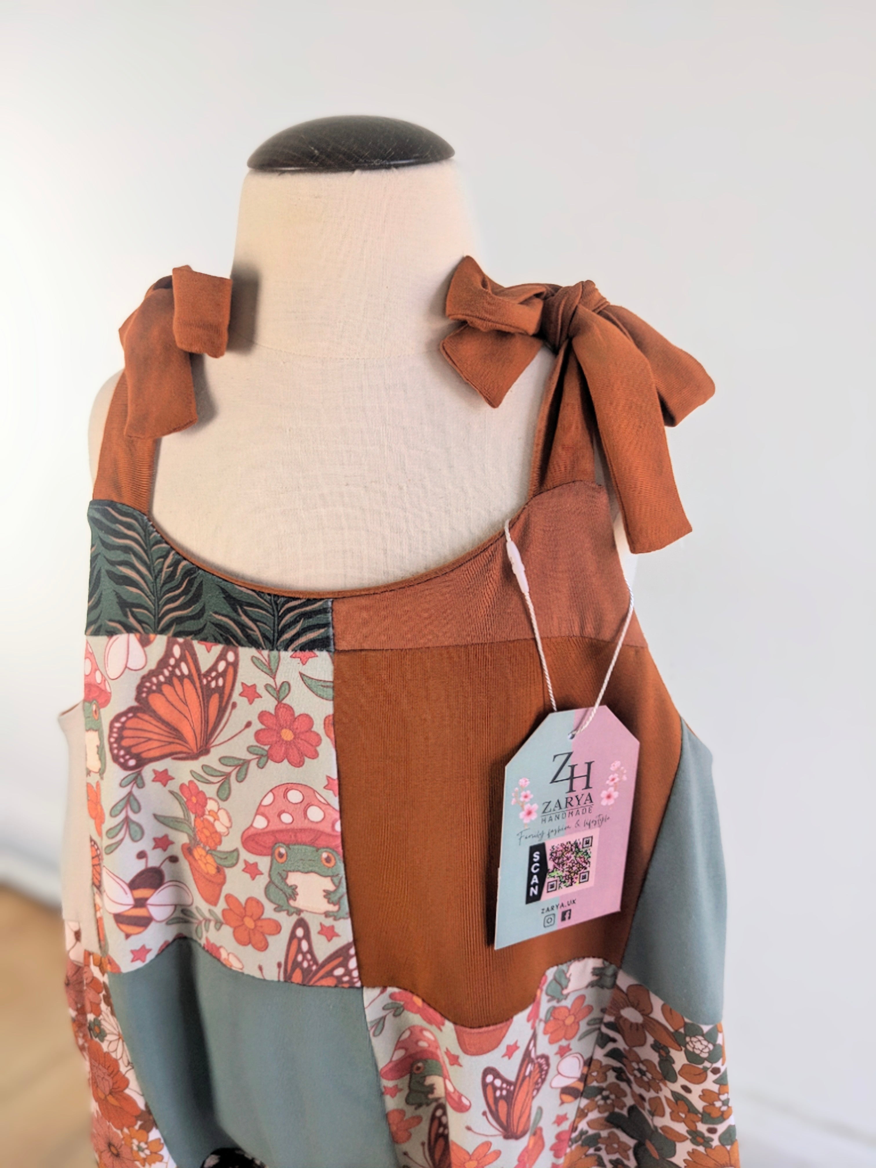Patchwork Jumpsuit - Retro