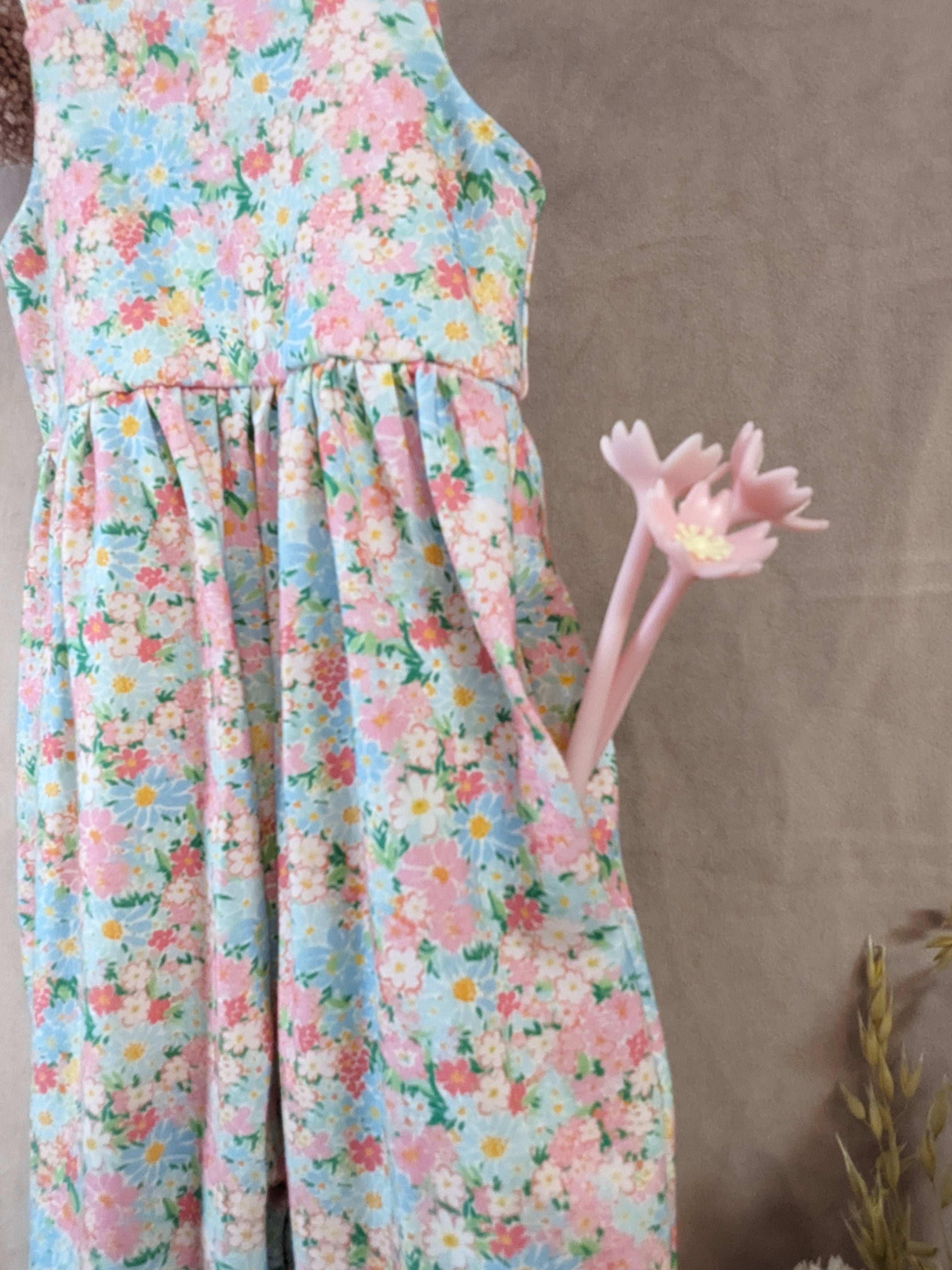 Jumpsuit (Aqua Floral)