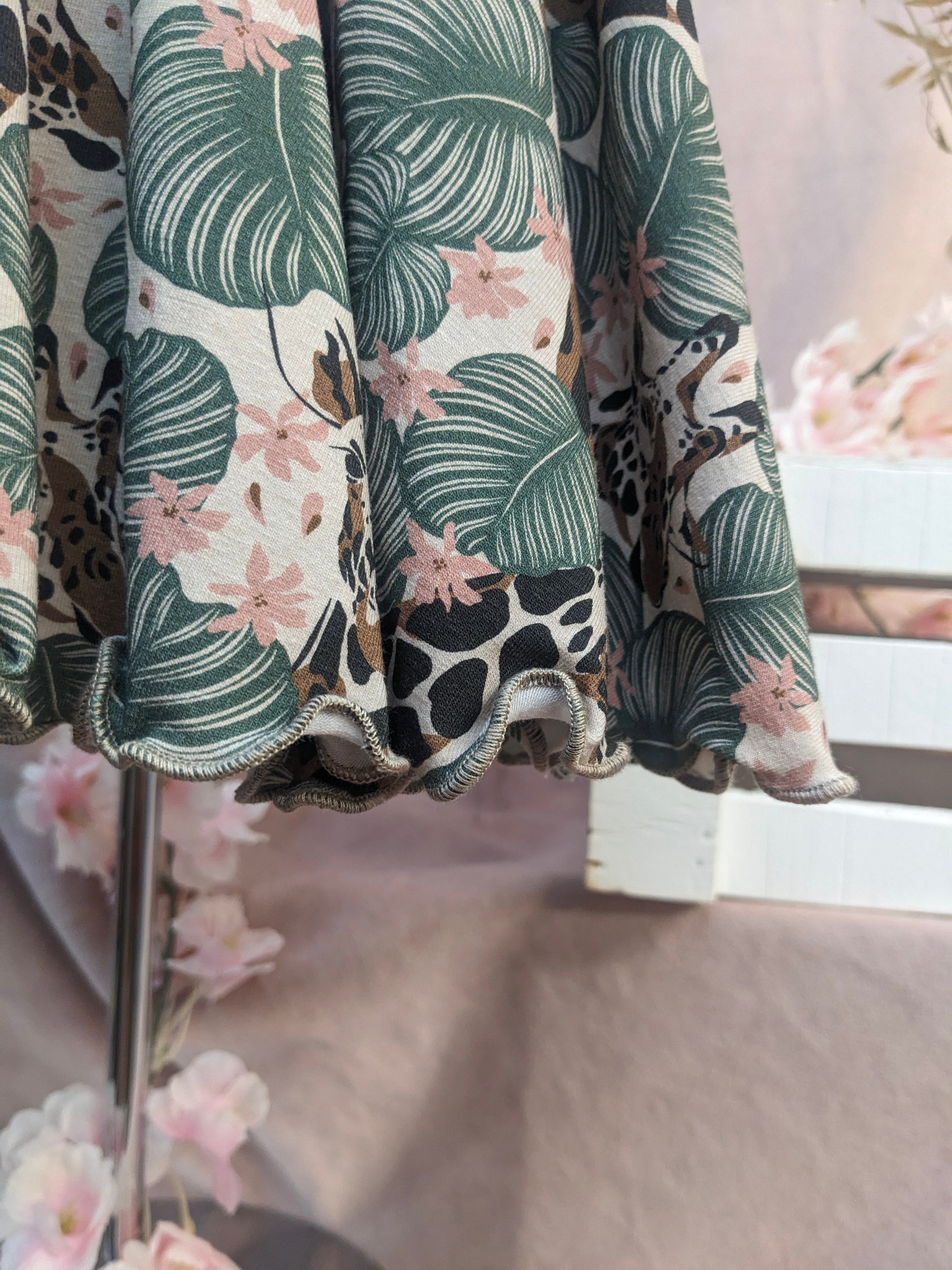 Twirly Pinafore Set - Giraffe Foliage