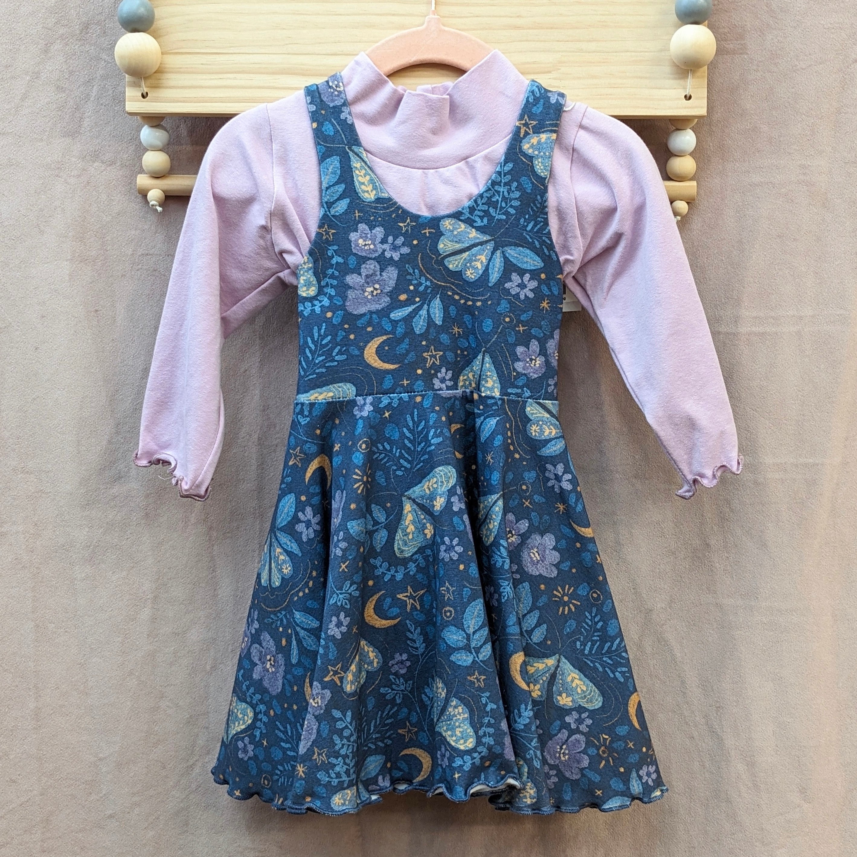 Twirly Pinafore Set - Night Garden