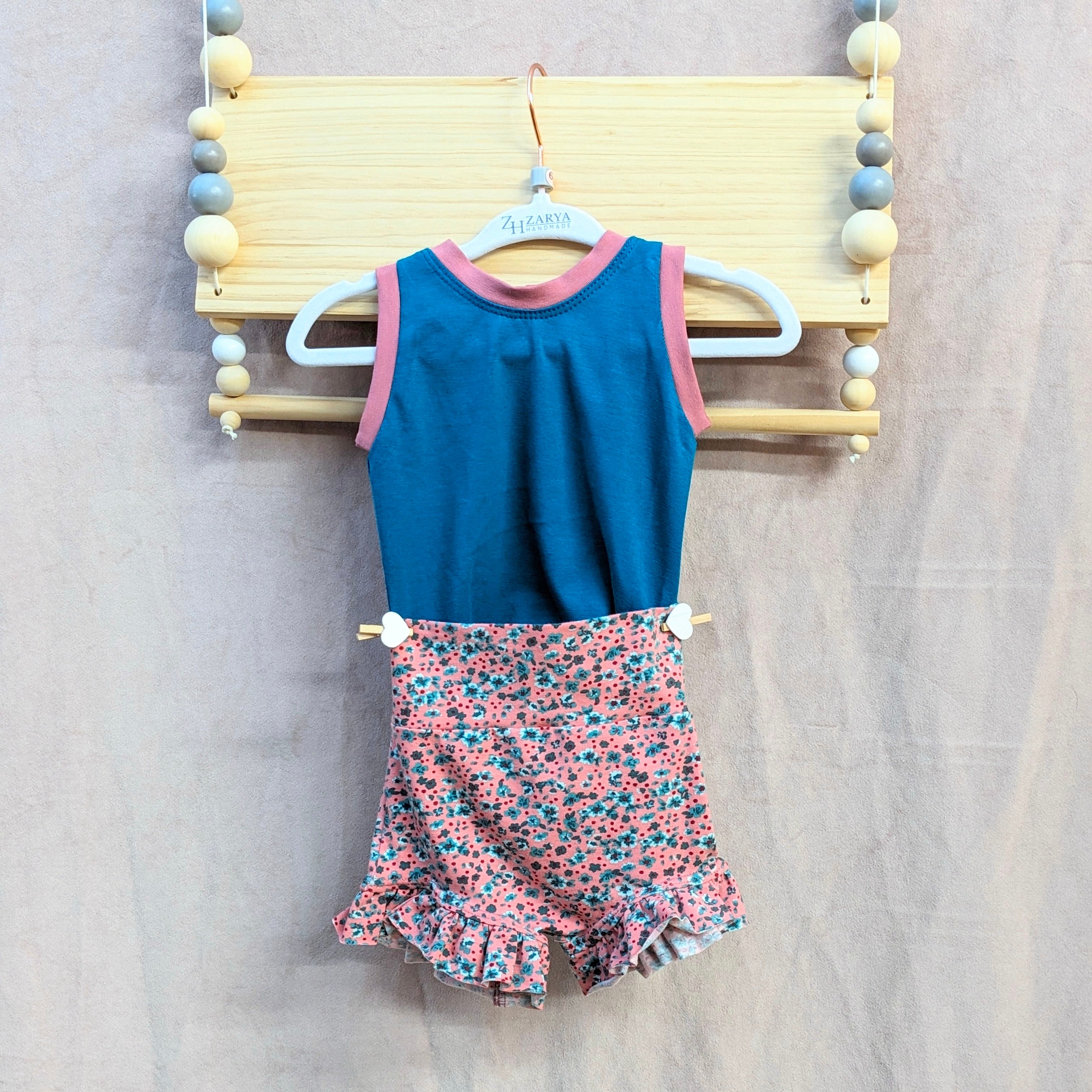 Summer Set - Teal & Dusky Pink Floral