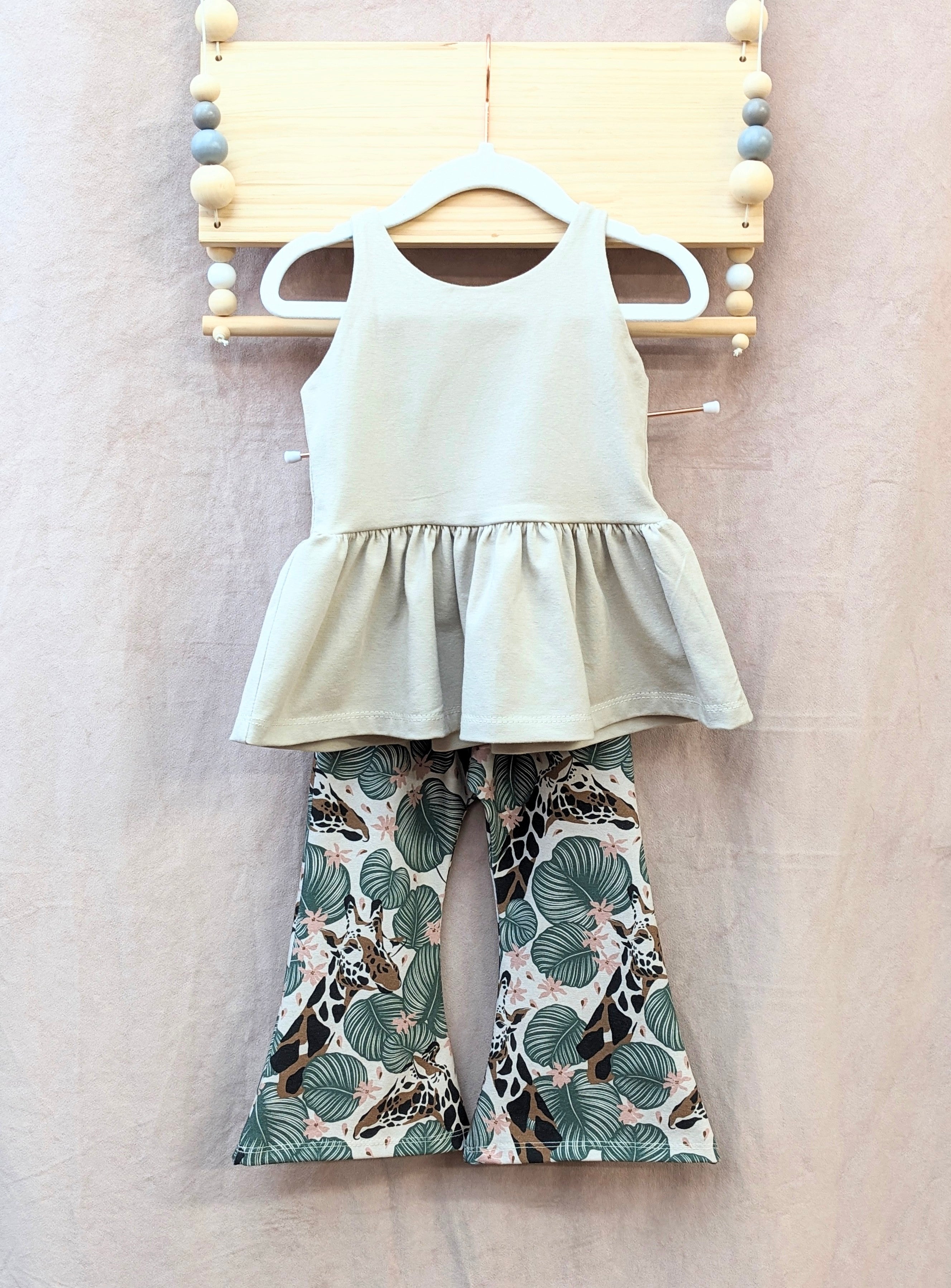 Summer Set (Flares & Peplum) - Giraffe Foliage