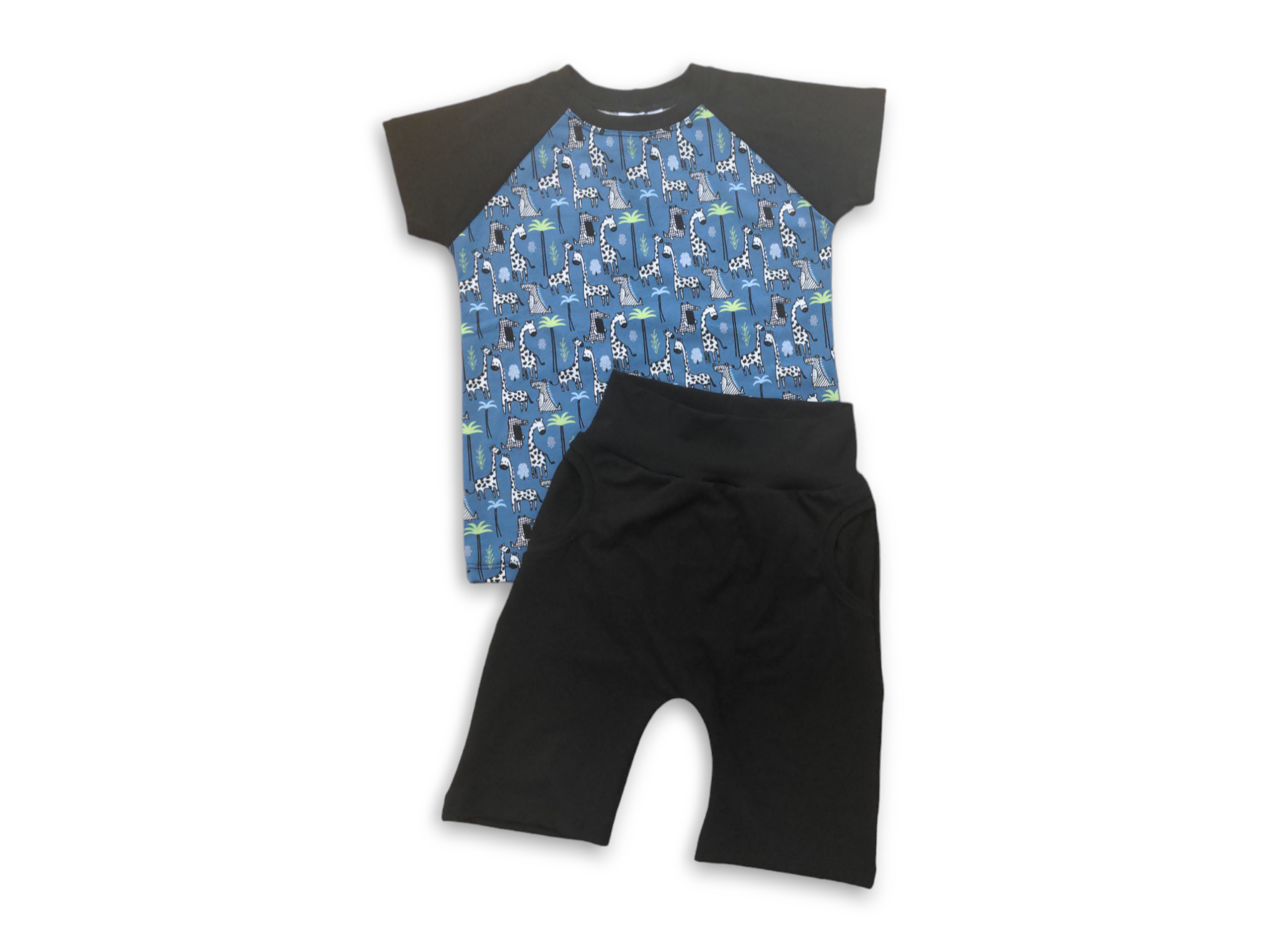 Tee & Shorts Set - Blue Safari