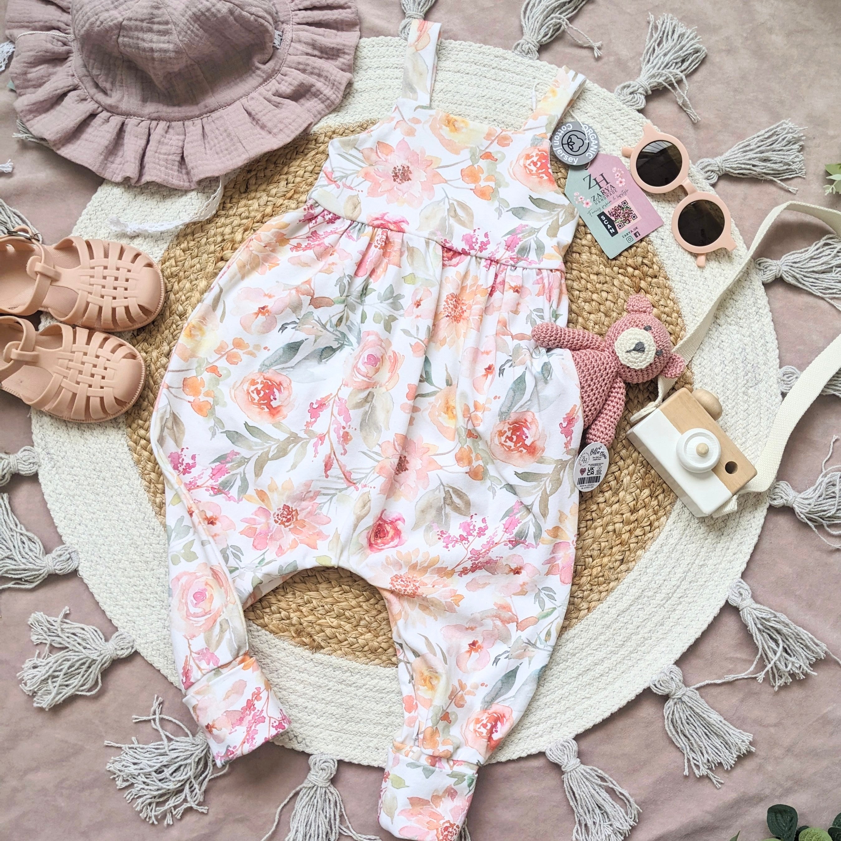 Harem Romper - Summer Dahlias
