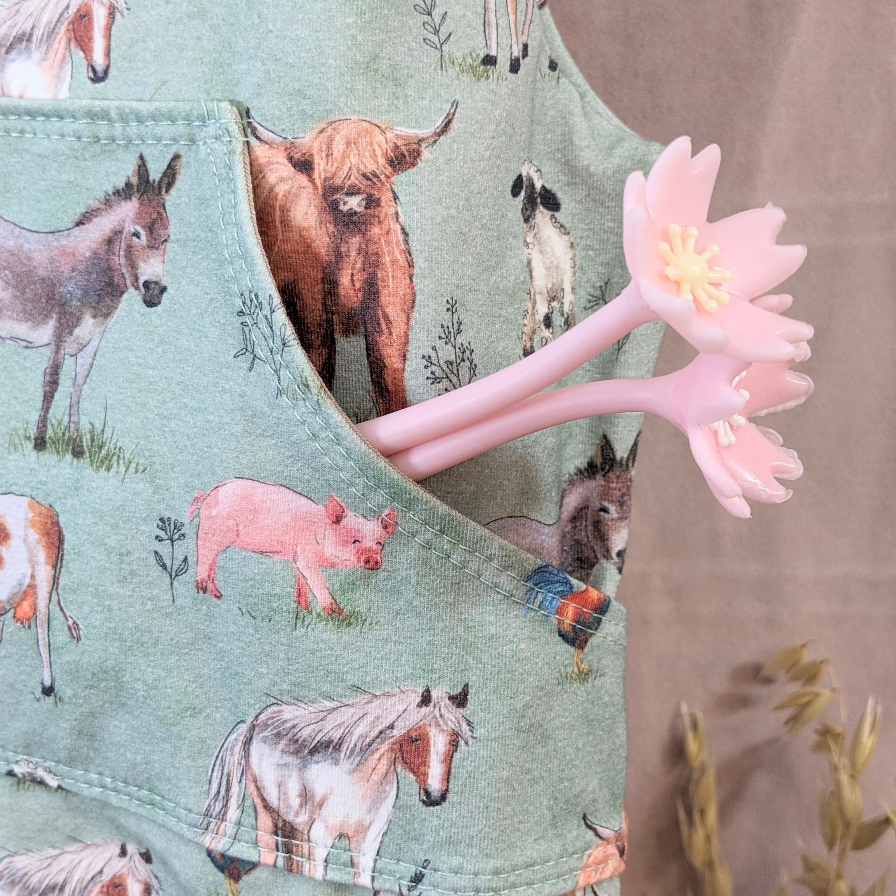 Short Dungarees - Farmland