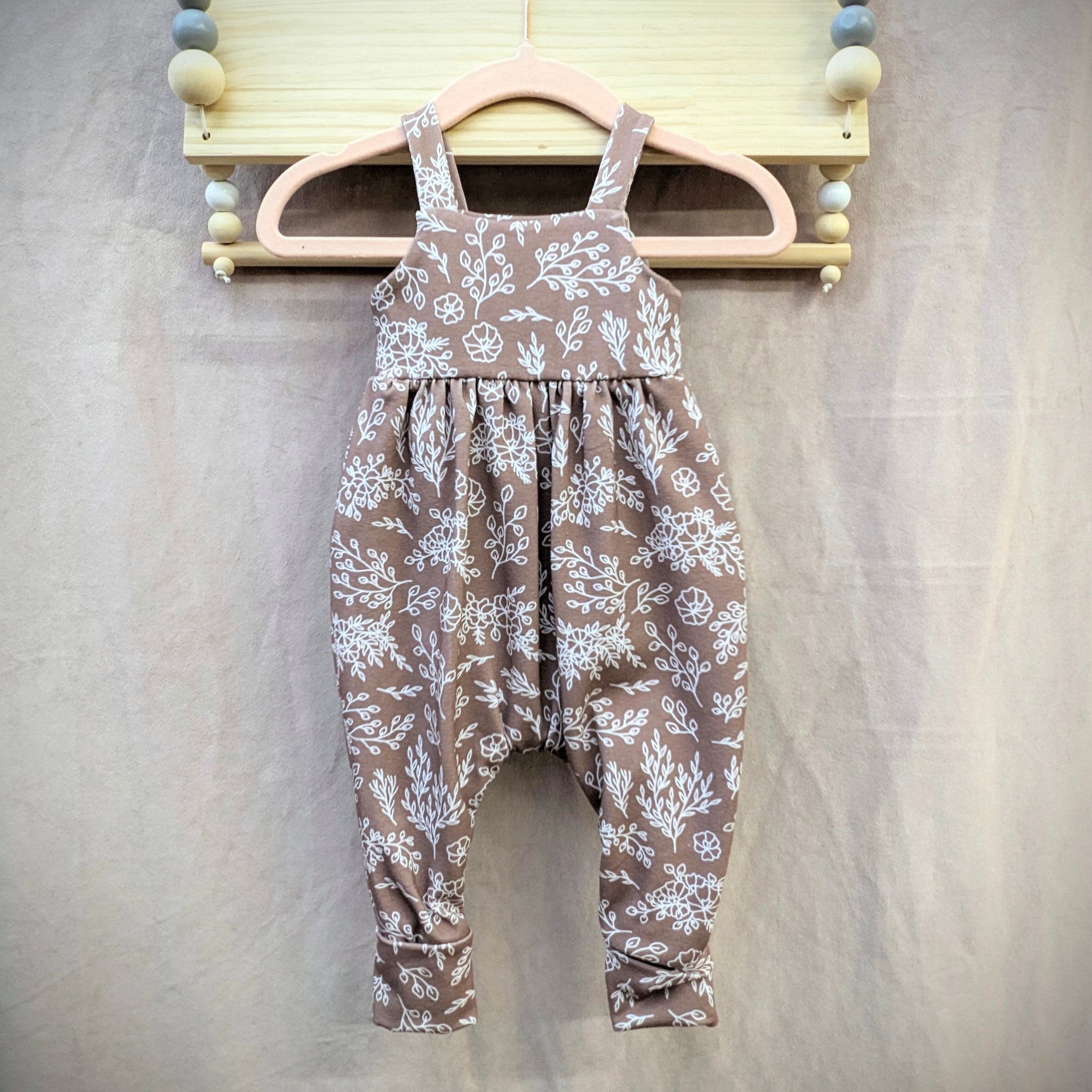 Harem Romper - Dusty Mauve Foliage